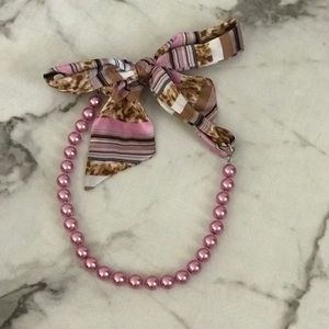 Pink Faux Pearl Necklace